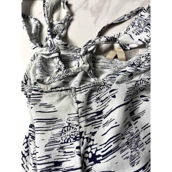 Roxy Wrap Dress Women's Size Large Floral Hawaiian Sundress Preppy Detail Sleeve - Picture 8 of 13